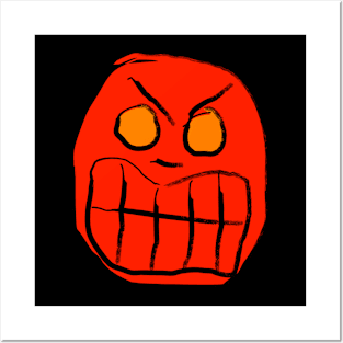 red angry face Posters and Art